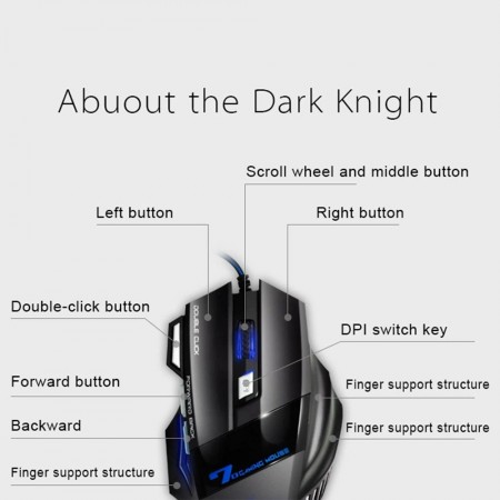 Meidong Gaming Mouse RGB Wired, 16400 DPI High Precision Laser Programmable MMO Computer Gaming Mice